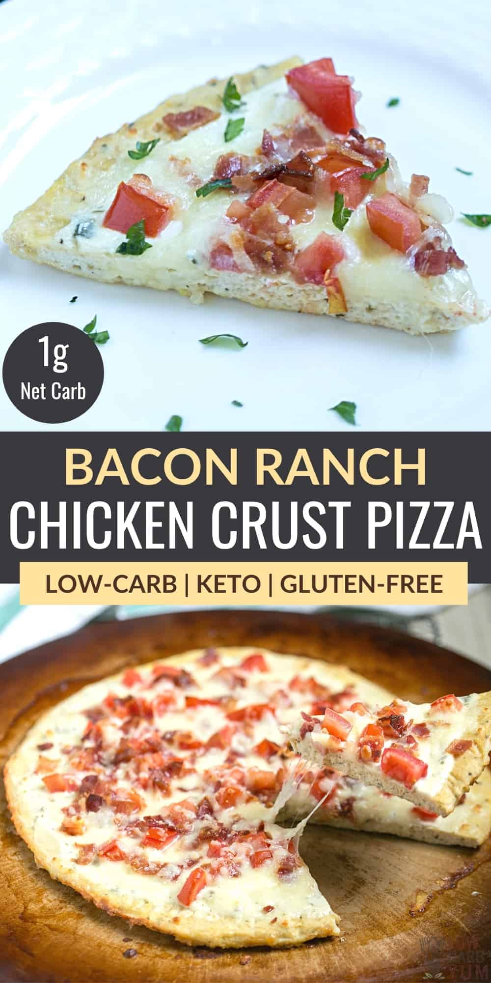bacon ranch keto chicken crust pizza pinterest image