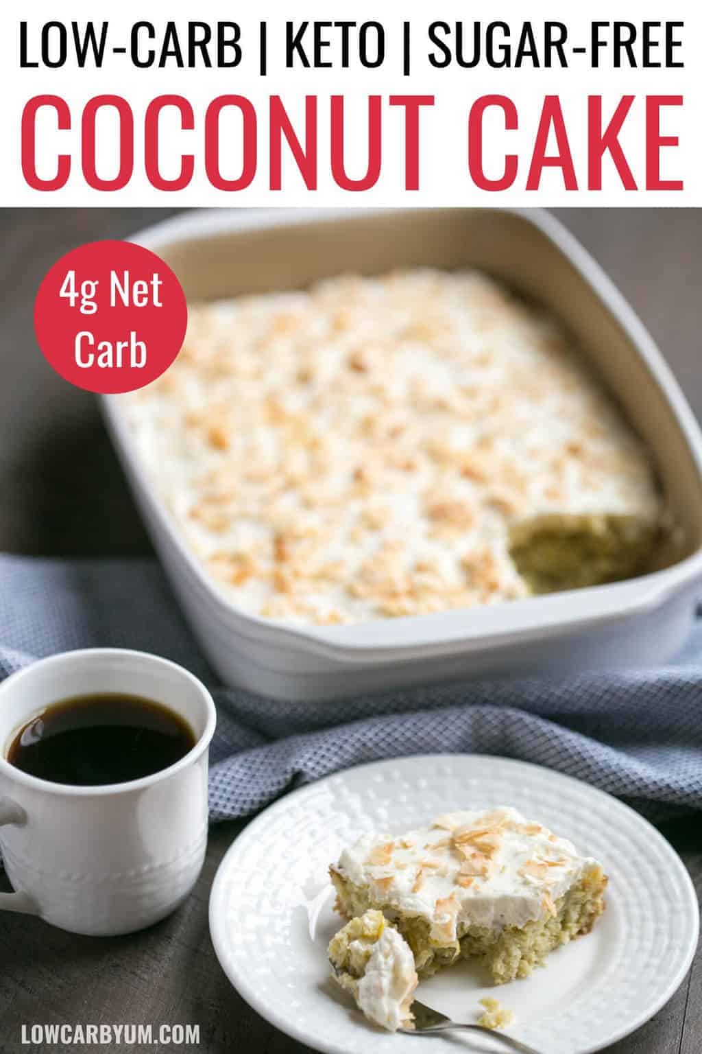 Keto Coconut Cake with Cream Cheese Icing Low Carb Yum