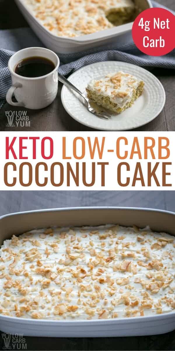 Keto Coconut Cake with Cream Cheese Icing Low Carb Yum