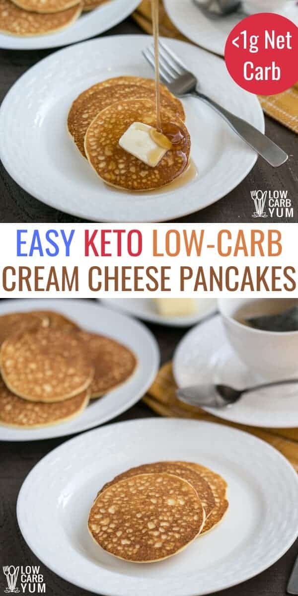 Fluffy Keto Cream Cheese Pancakes - Low Carb Yum