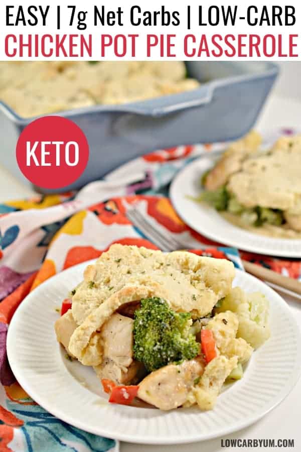 Keto Chicken Pot Pie Casserole Recipe - Low Carb Yum