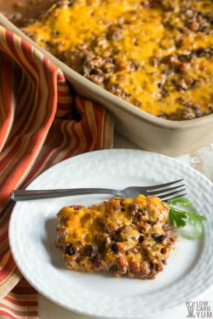 Keto Taco Casserole Bake with Yellow Squash - Low Carb Yum