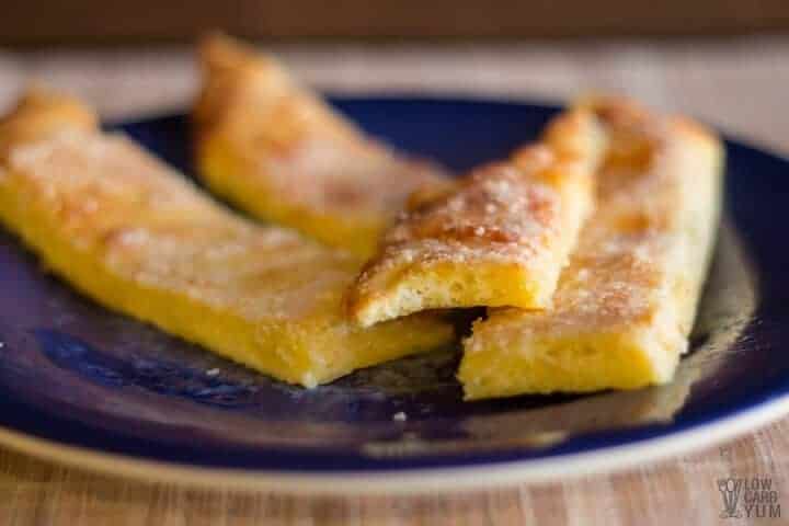 low carb breadsticks closeup