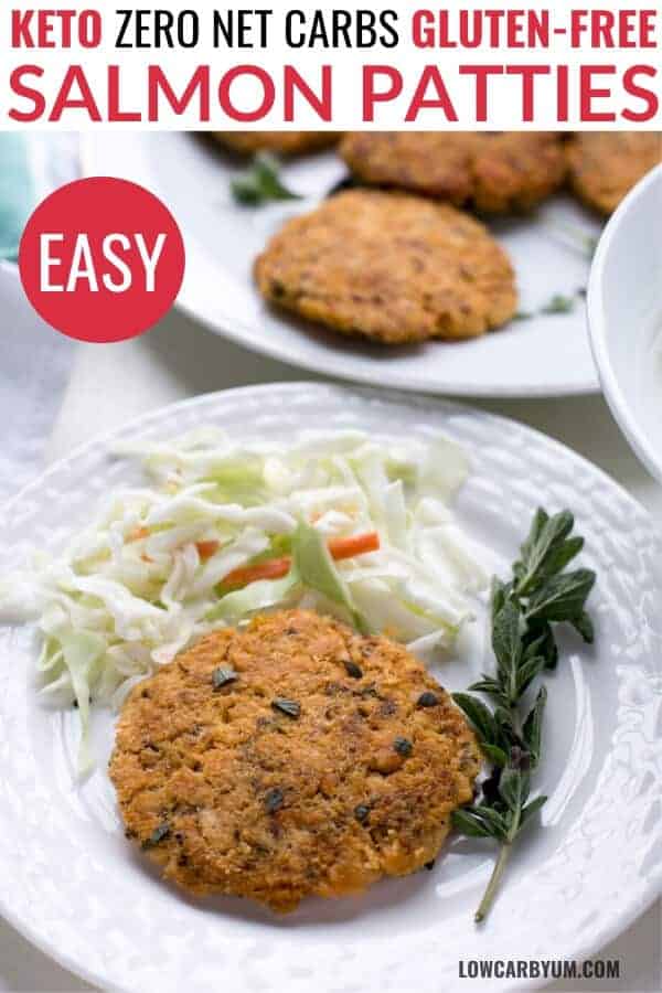 Keto Salmon Patties or Cakes with Canned Meat - Low Carb Yum