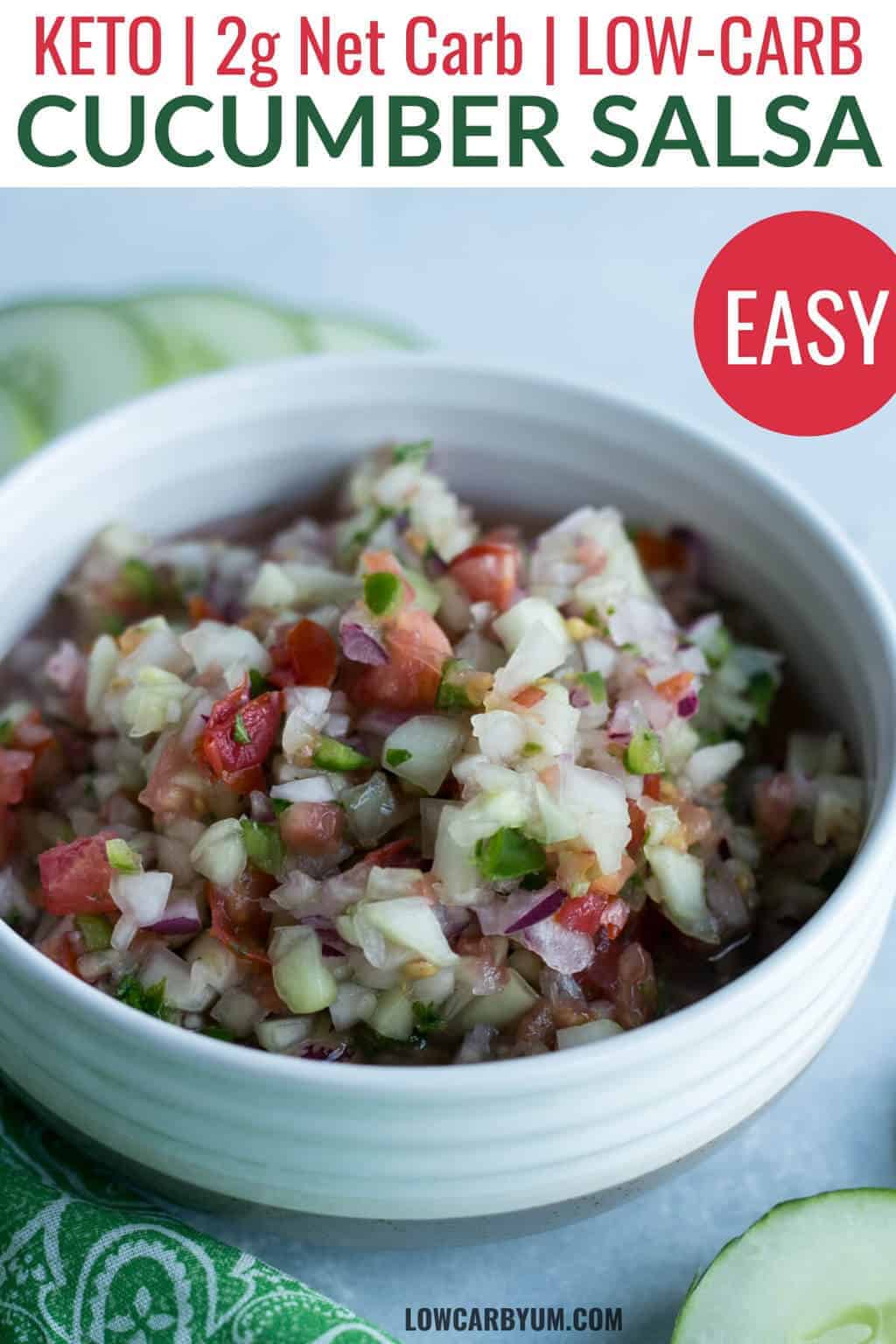 Keto Cucumber Salsa with Tomatoes Low Carb Yum