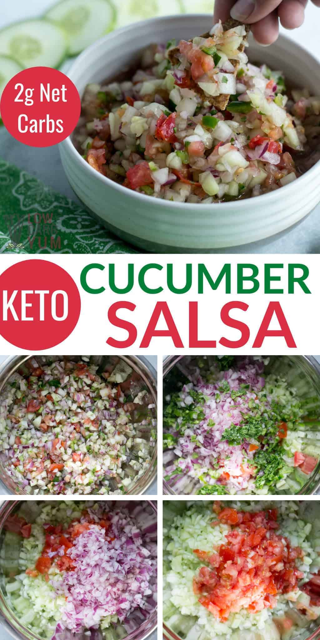Keto Cucumber Salsa with Tomatoes Low Carb Yum
