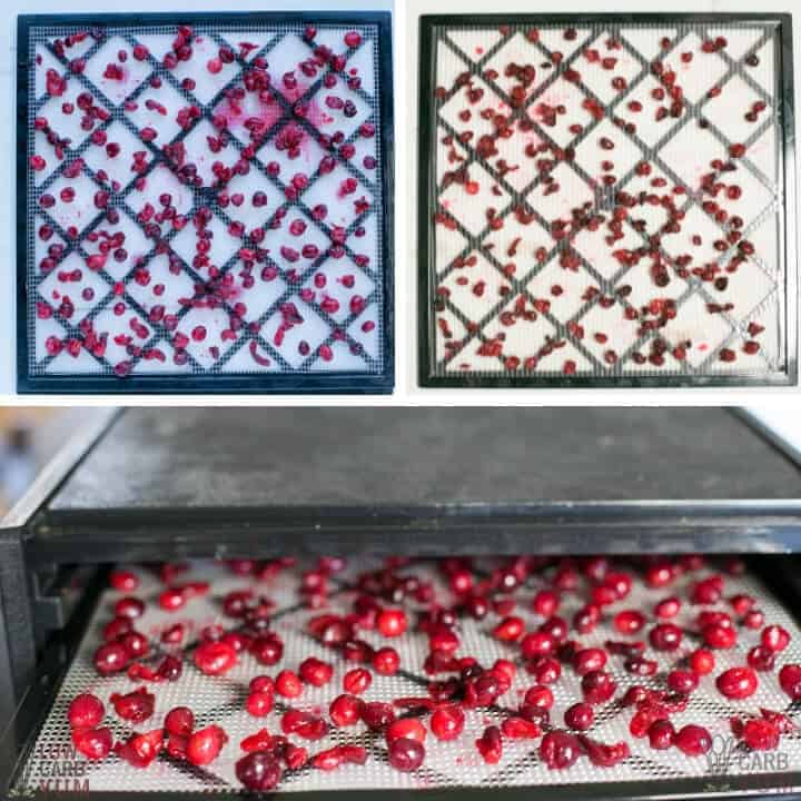 drying cranberries