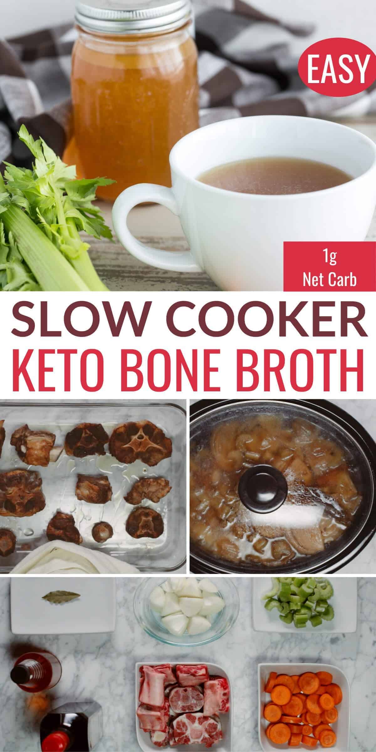 Slow Cooker Keto Bone Broth Recipe - Low Carb Yum