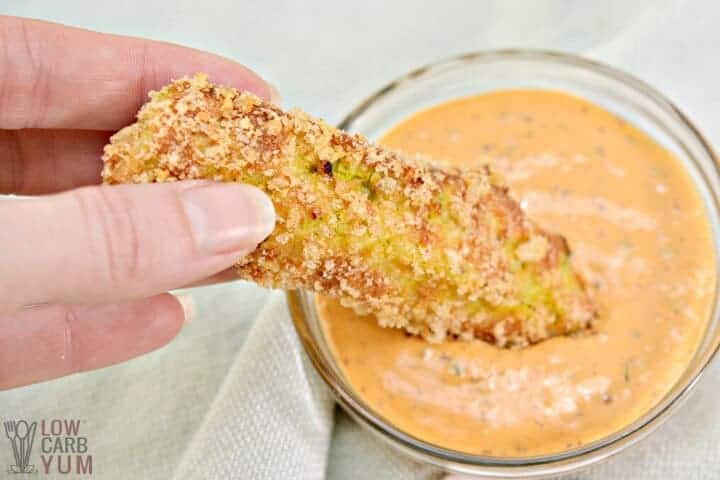 keto fried pickles and dip