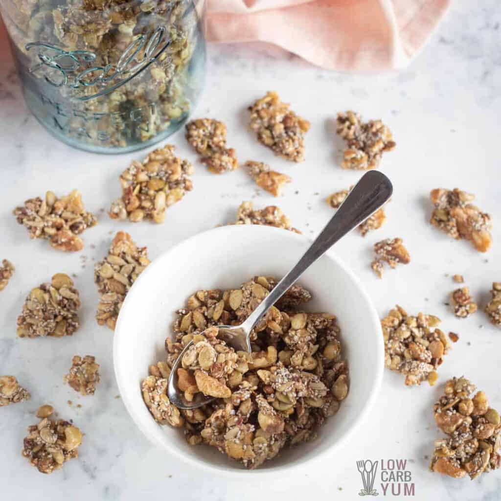GrainFree Keto Granola SugarFree Cereal Recipe Low Carb Yum