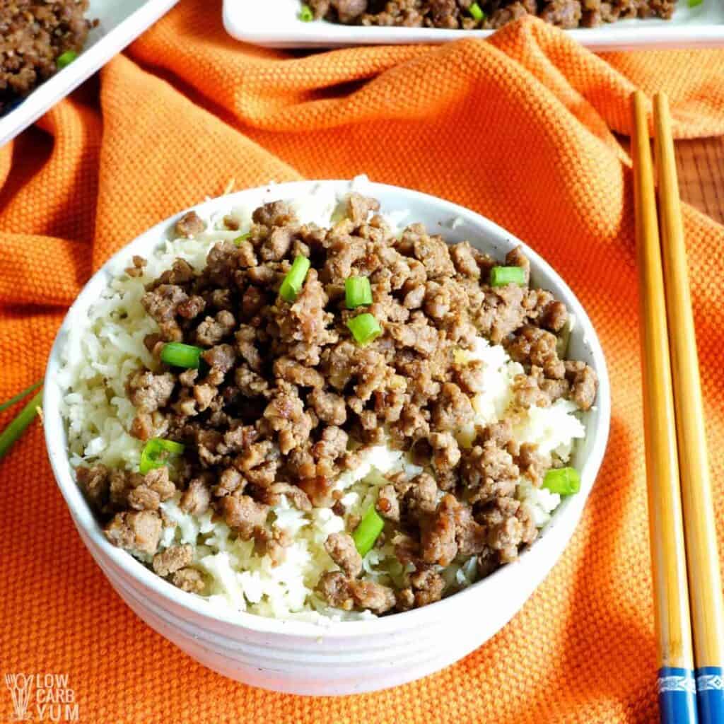 keto korean ground beef bowl