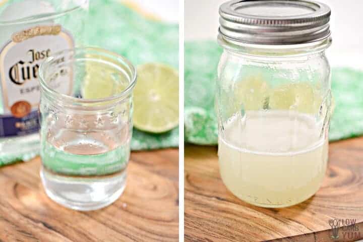 margarita ingredients in jar