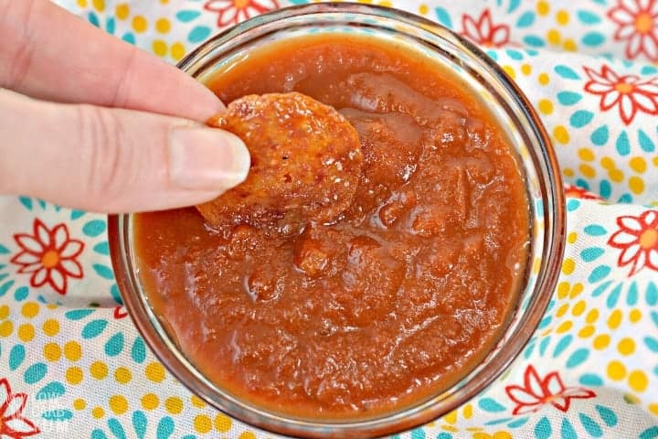 dipping in marinara sauce