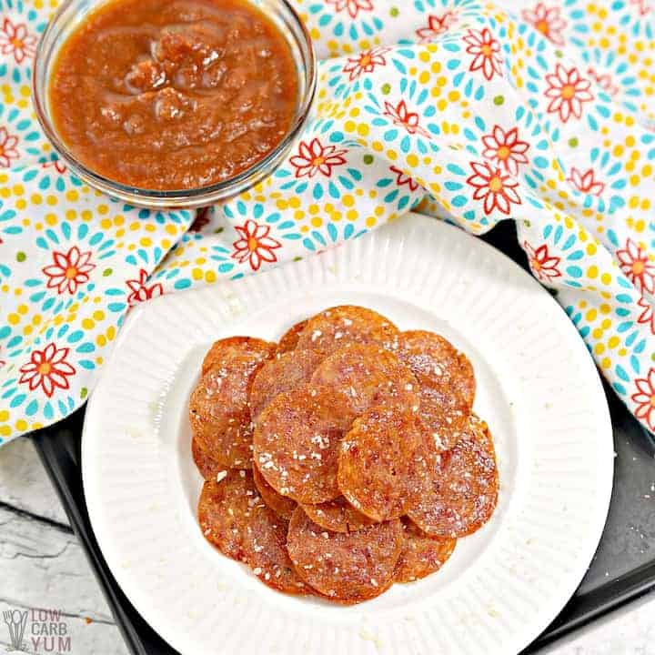 Keto Pepperoni Chips in Oven, Air Fryer, or Microwave Low Carb Yum