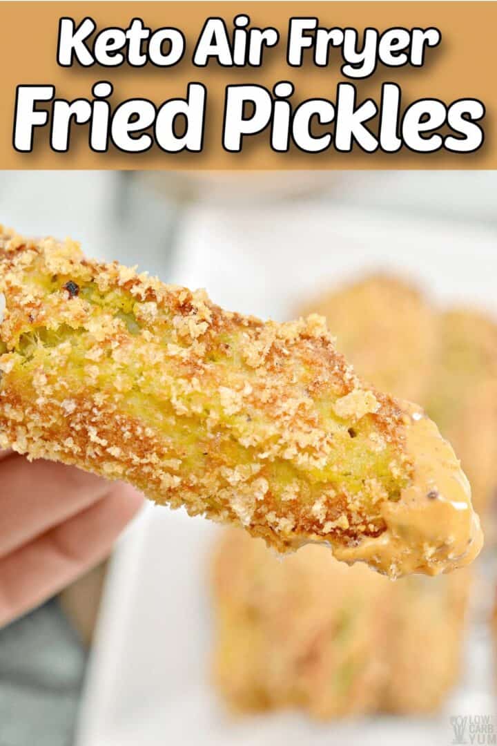 Keto Fried Pickles Made in Air Fryer Low Carb Yum