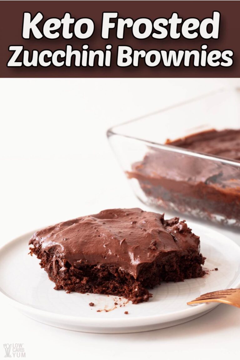 Keto Zucchini Brownies with Chocolate Frosting Low Carb Yum