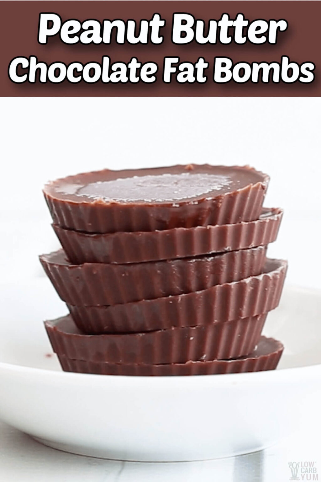 Chocolate Peanut Butter Fat Bombs (5-Ingredients) - Low Carb Yum