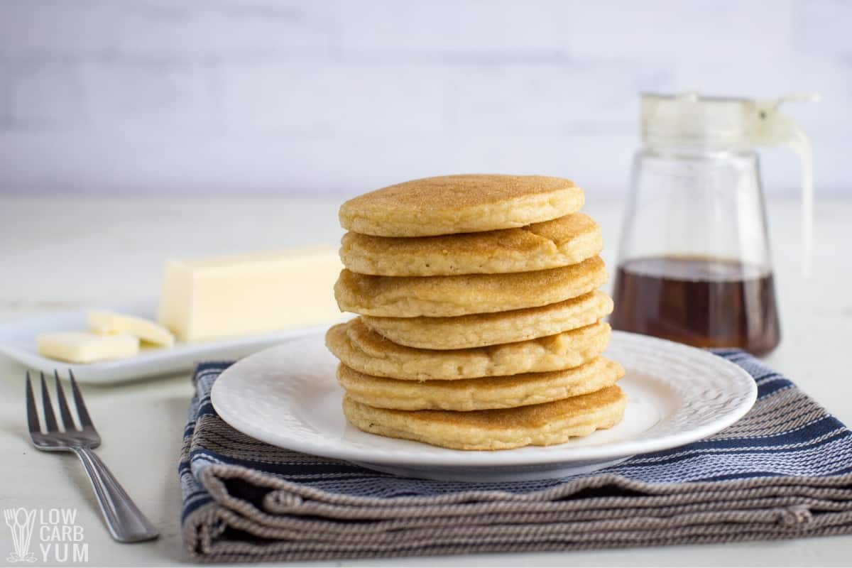 almond flour pancake stack