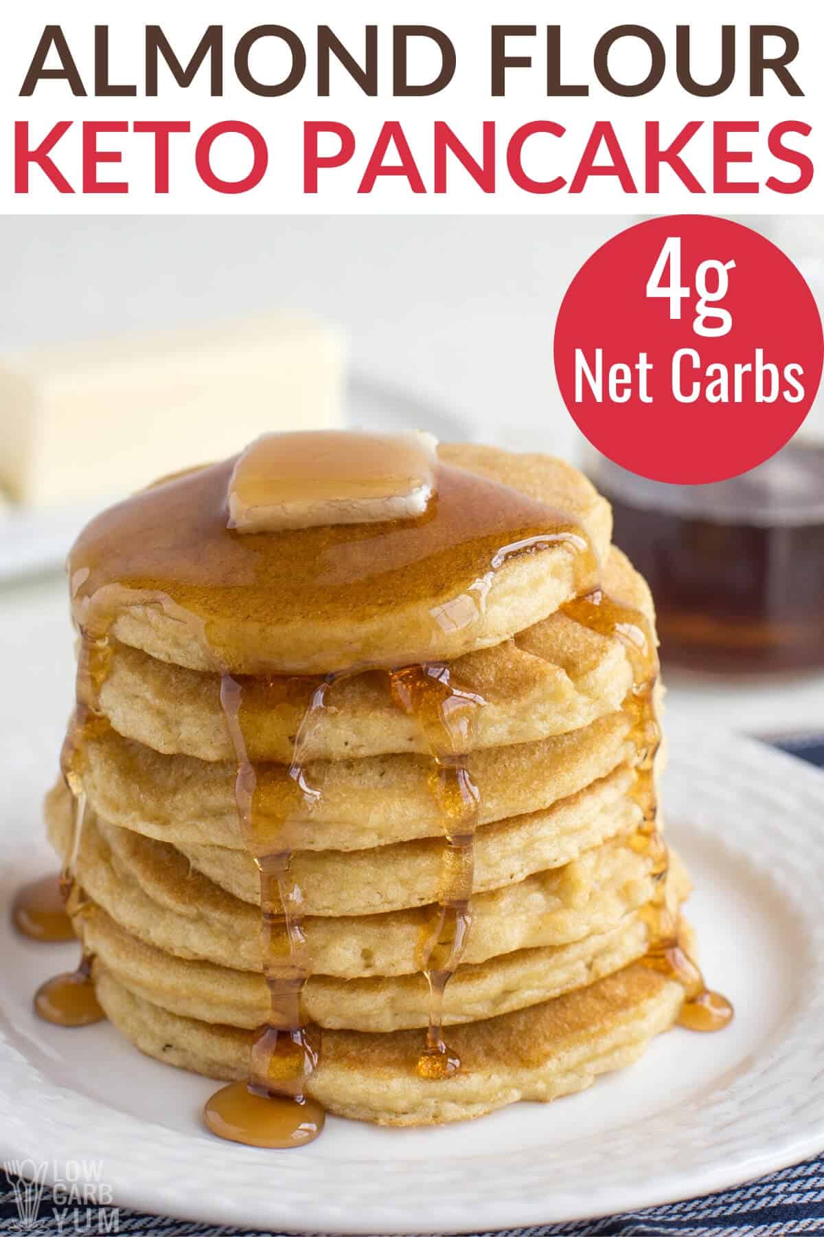 Fluffy Keto Almond Flour Pancakes Recipe Low Carb Yum