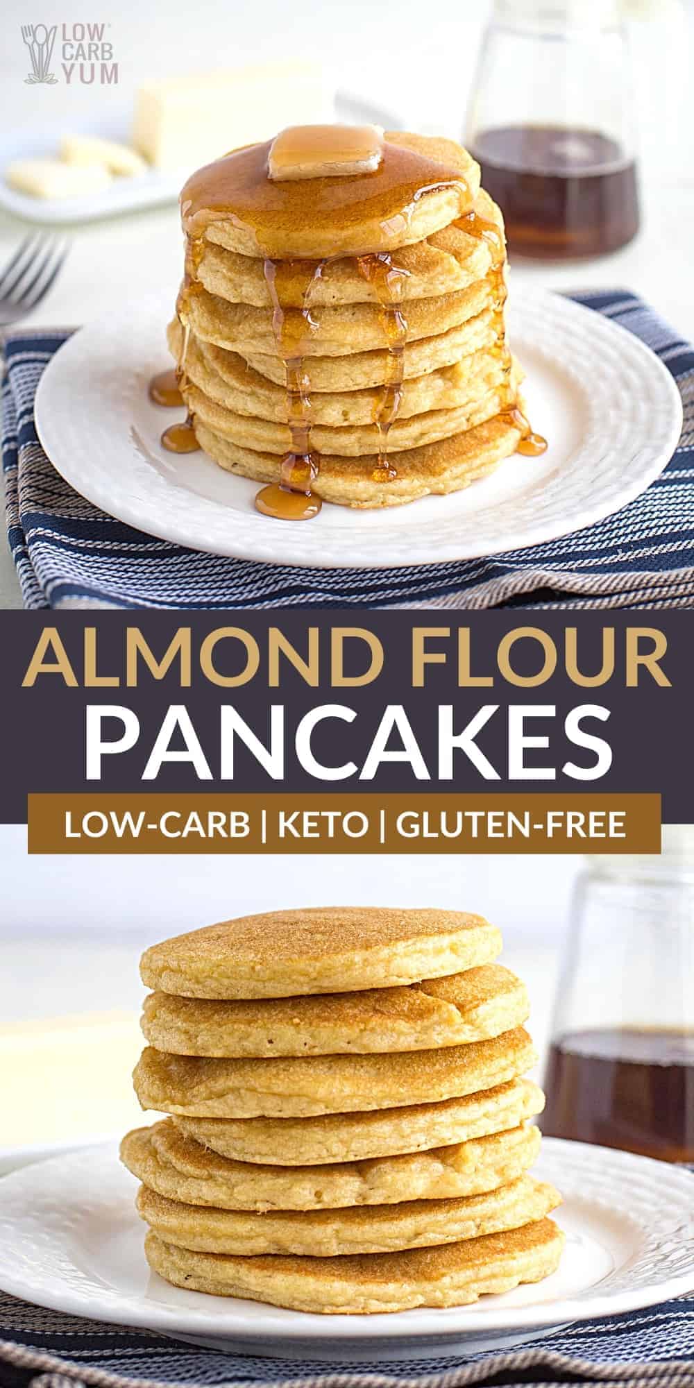 almond flour pancakes pinterest image