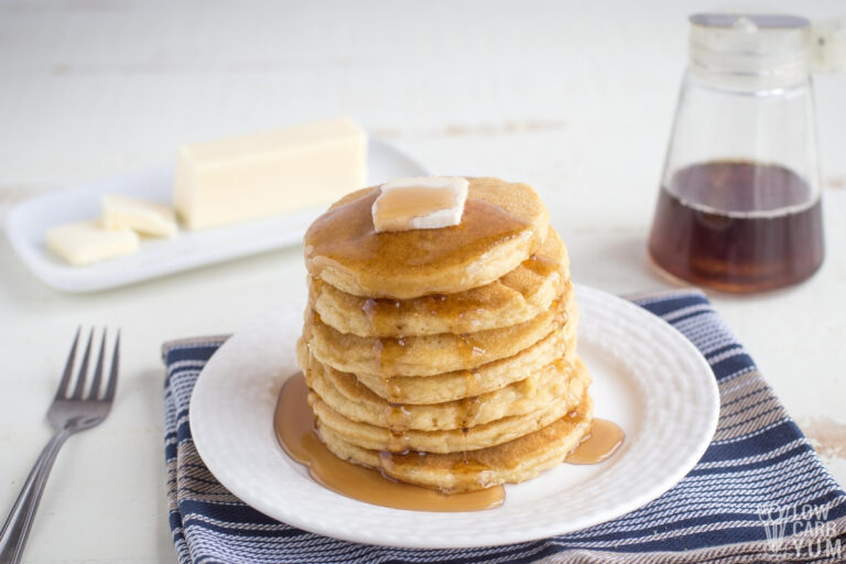 Fluffy Keto Almond Flour Pancakes Recipe - Low Carb Yum