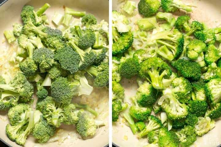 cooking broccoli