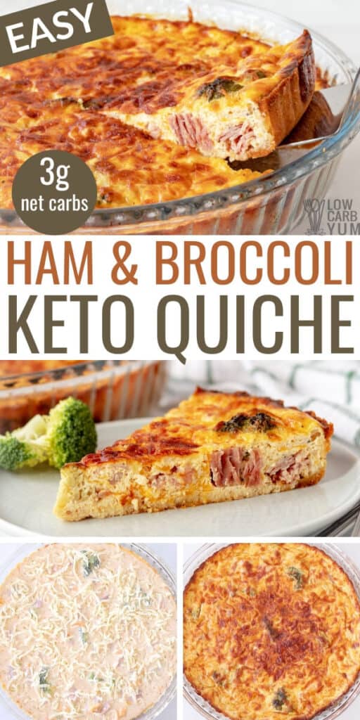 ham and broccoli keto quiche recipe