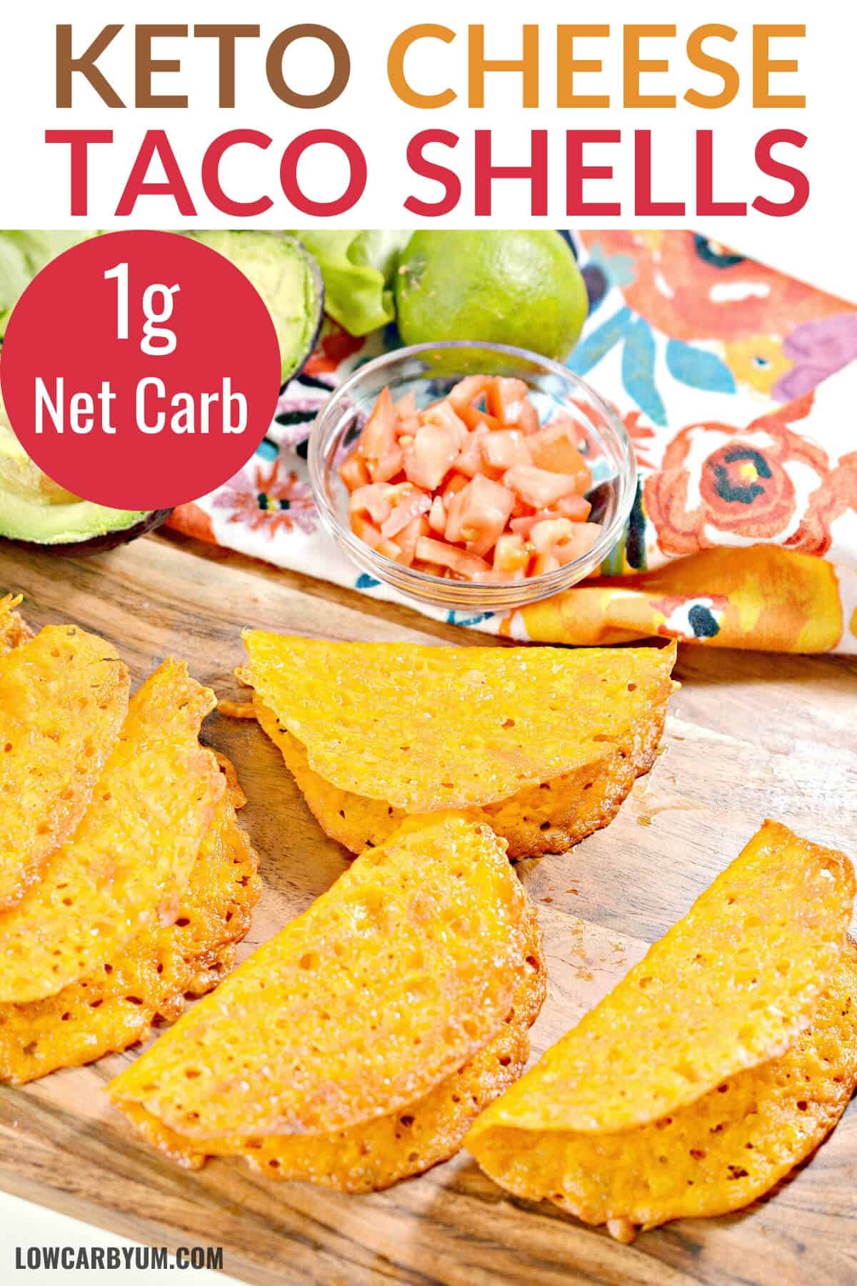 Hard Keto Cheese Taco Shells (Quick & Easy) Low Carb Yum