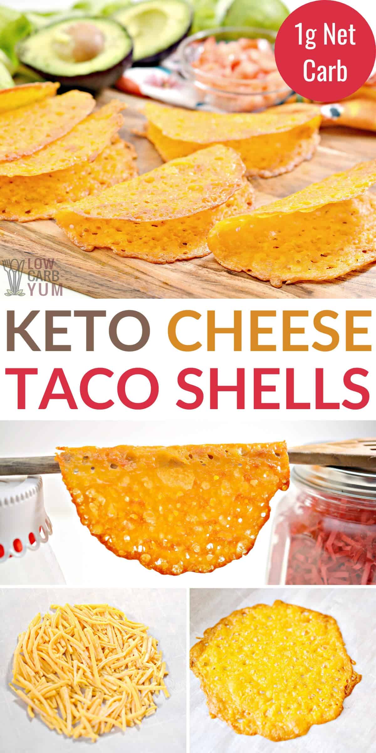 Hard Keto Cheese Taco Shells (Quick & Easy) Low Carb Yum