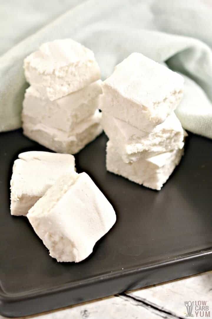 keto marshmallows on plate