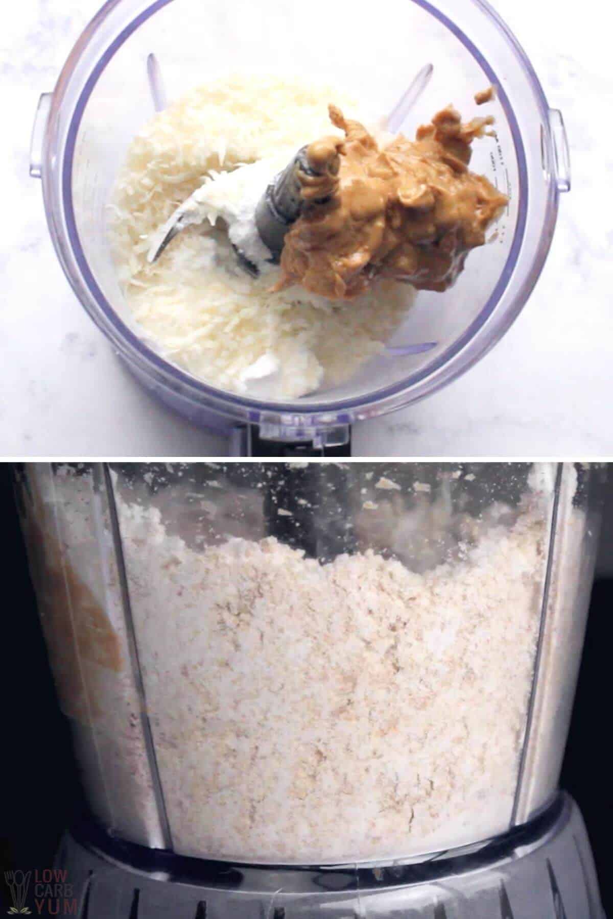 processing base ingredients in food processor