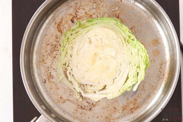 Cabbage Steaks with Bacon (Grilled, Fried, or Roasted) Low Carb Yum