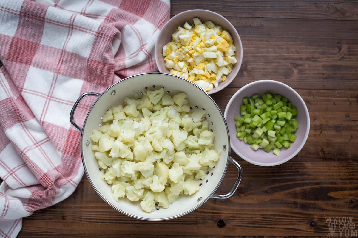 prepped ingredients in bowls