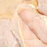 cutting slit in chicken