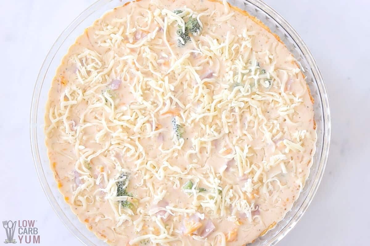 unbaked quiche