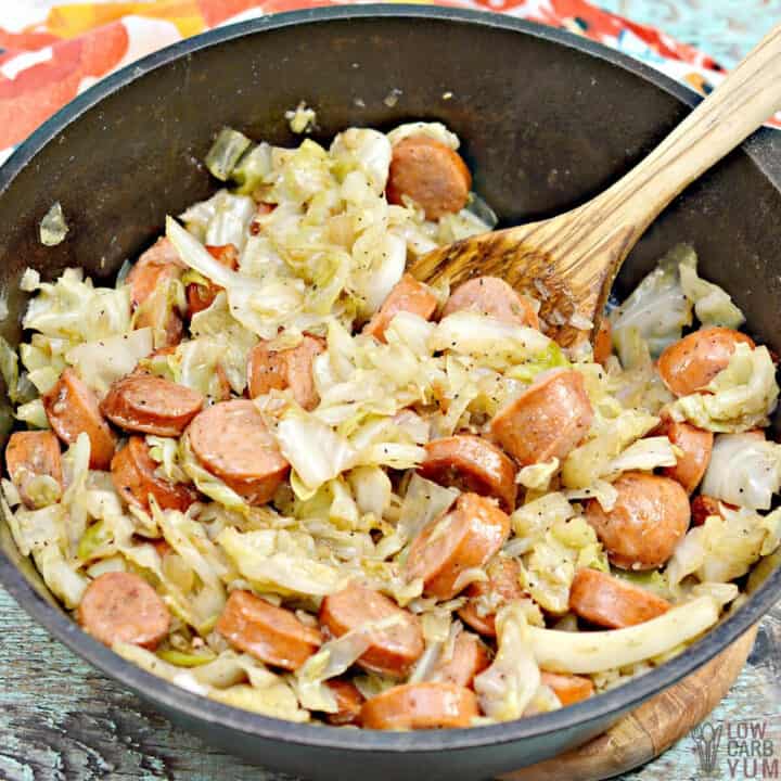 Easy Fried Cabbage and Sausage - Low Carb Yum