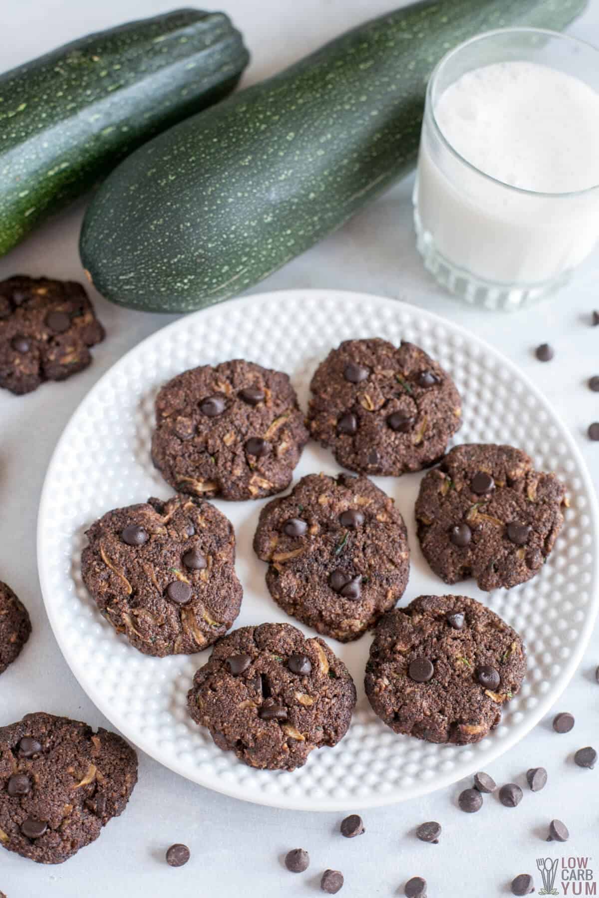 healthy chocolate chip zucchini cookies