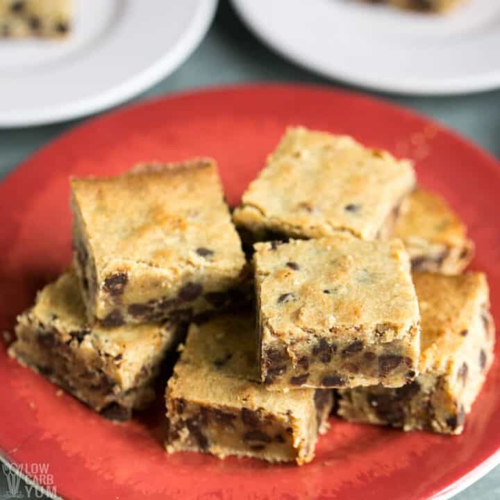 Keto Blondies with Chocolate Chips Low Carb Yum
