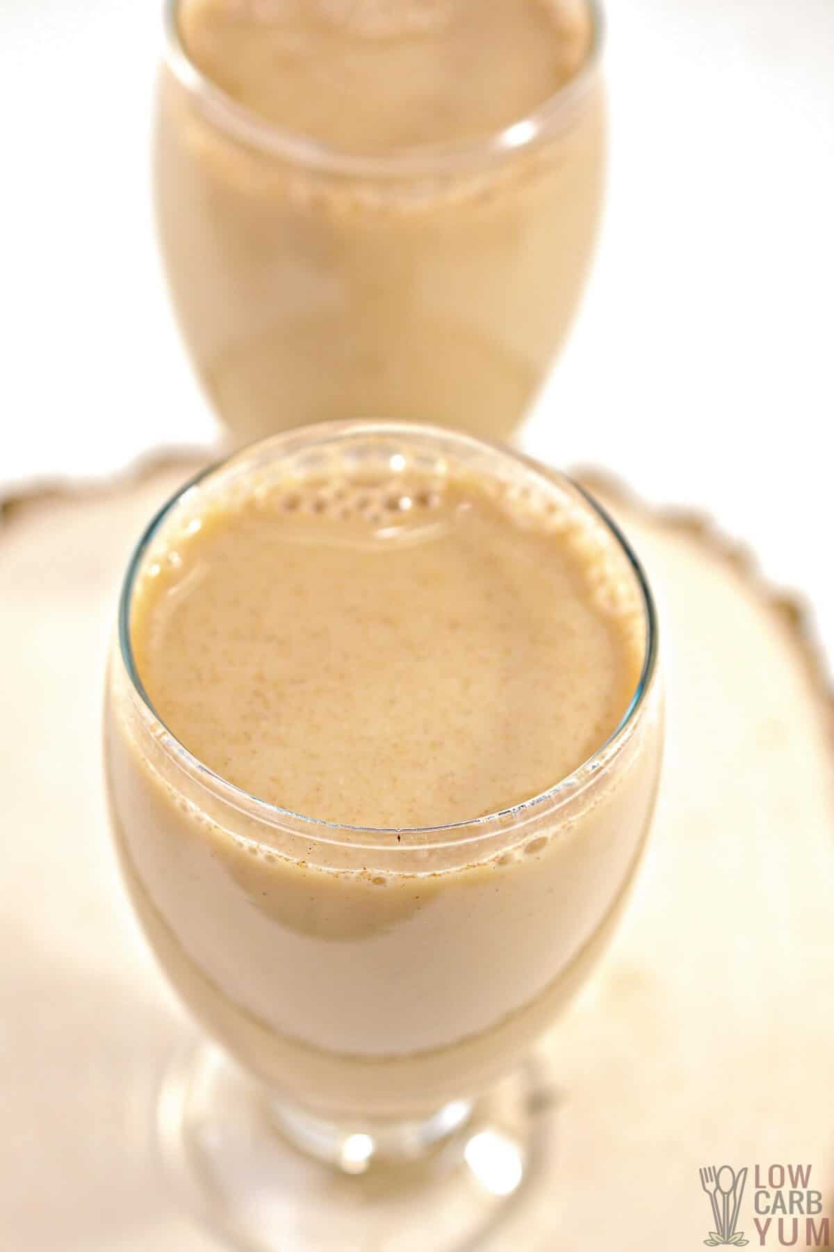 warm drink in glass cups