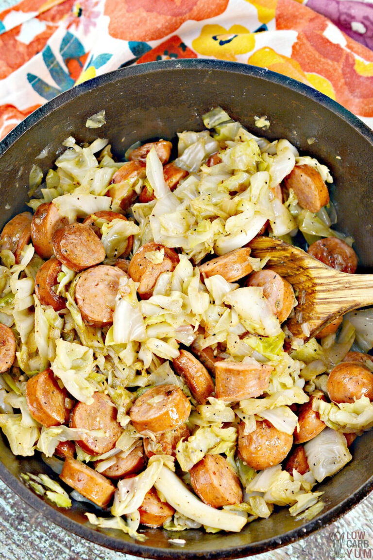 Easy Fried Cabbage and Sausage - Low Carb Yum
