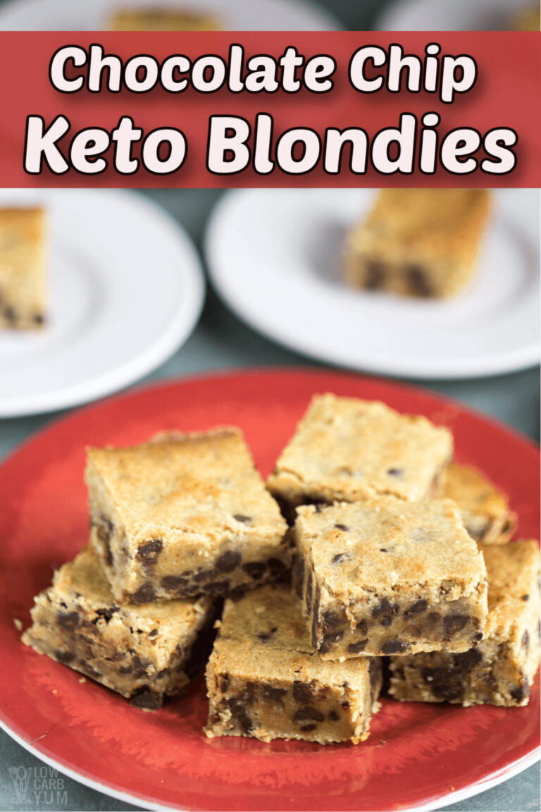 Keto Blondies with Chocolate Chips Low Carb Yum