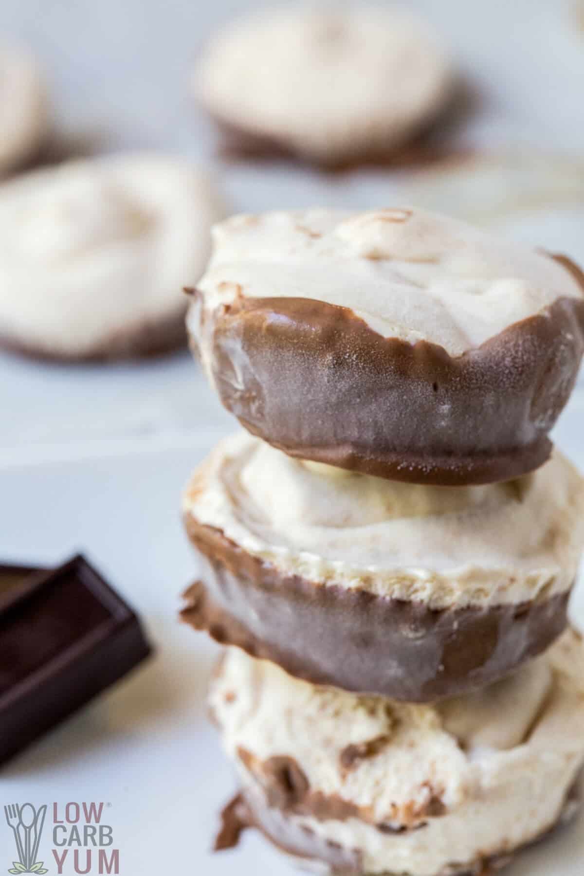keto peanut butter fat bombs stacked