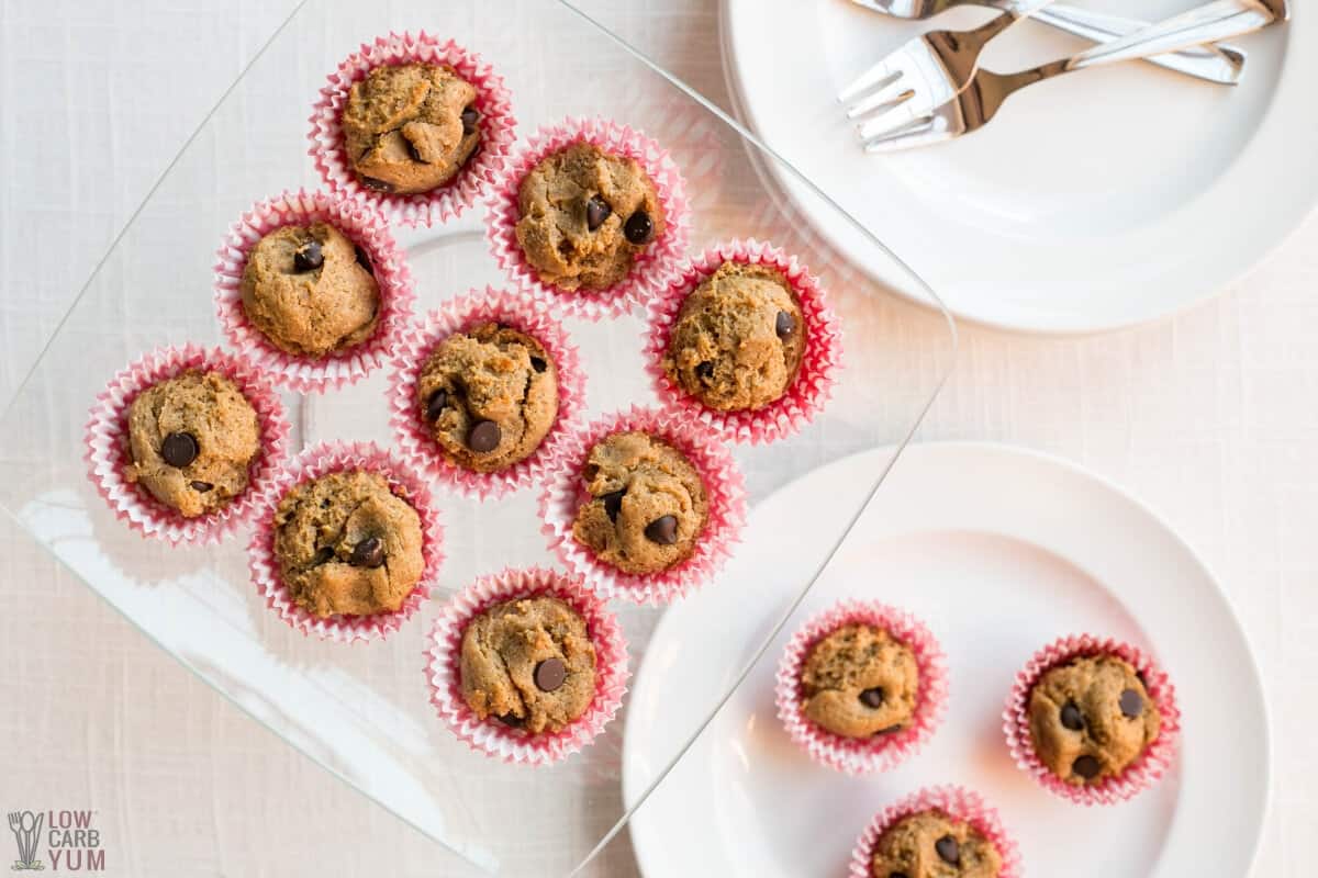 low-carb chocolate chip muffins