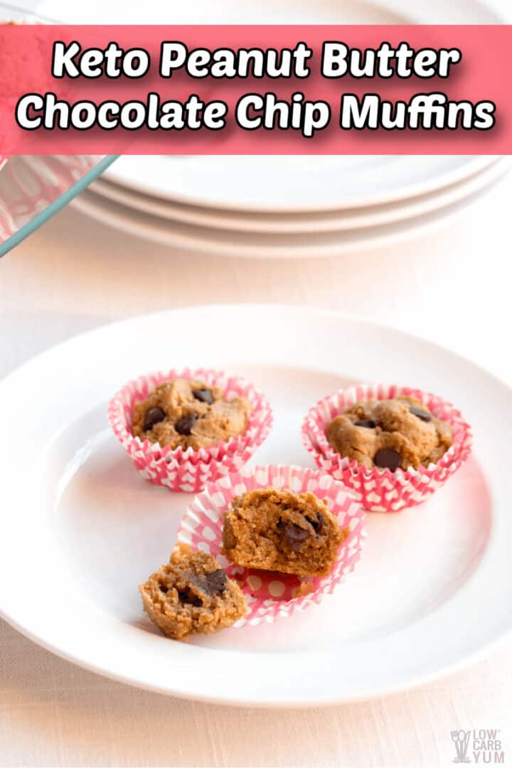 Keto Chocolate Chip Muffins with Peanut Butter Low Carb Yum