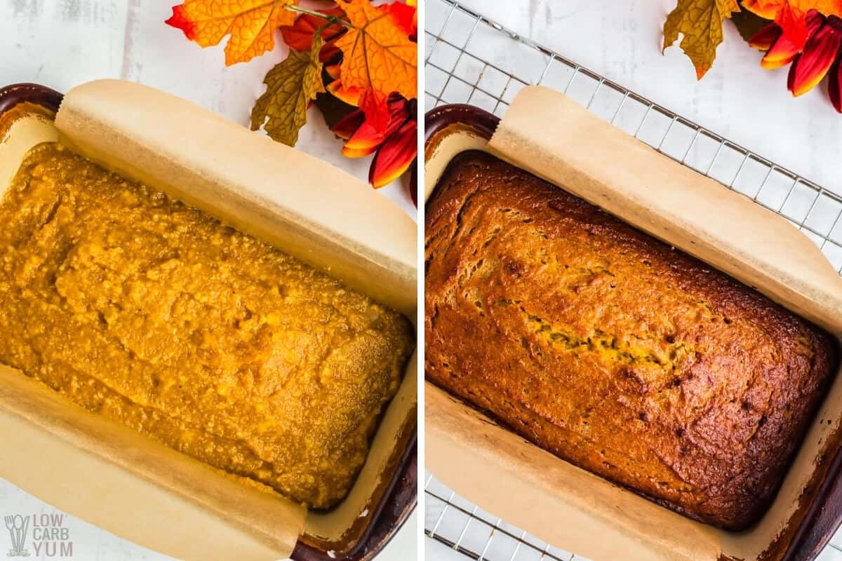 baking natter in loaf pan