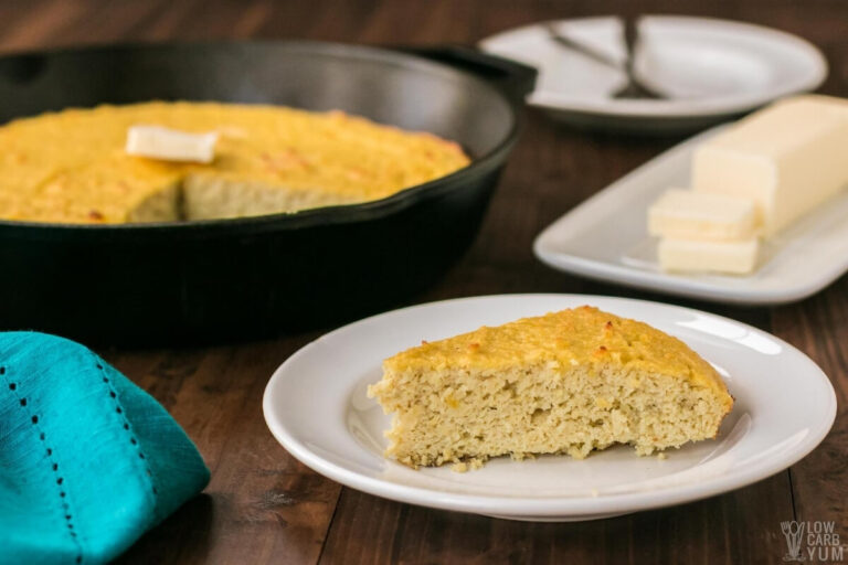 Coconut Flour Keto Cornbread (5-Ingredients) - Low Carb Yum