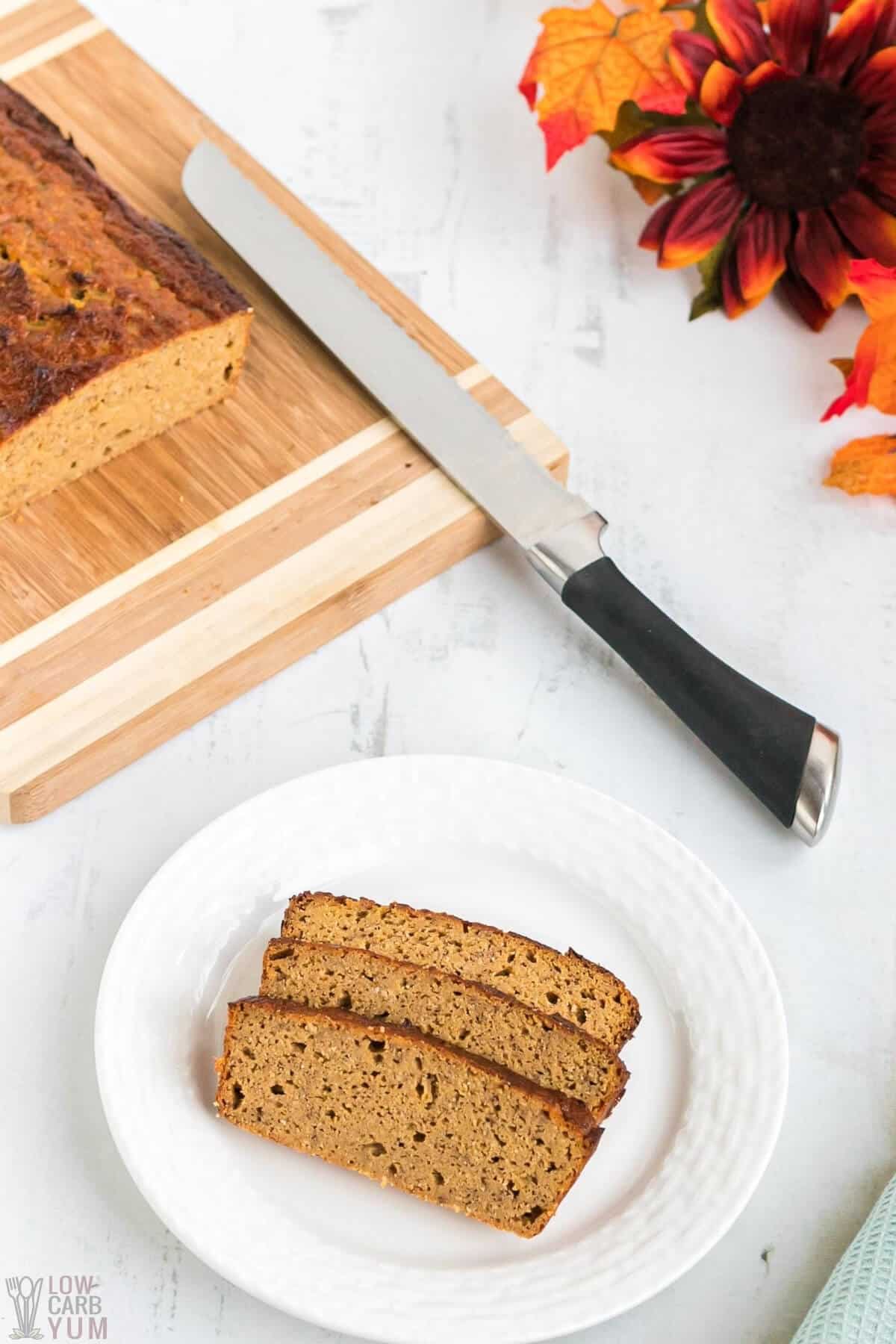 low carb pumpkin bread coconut flour