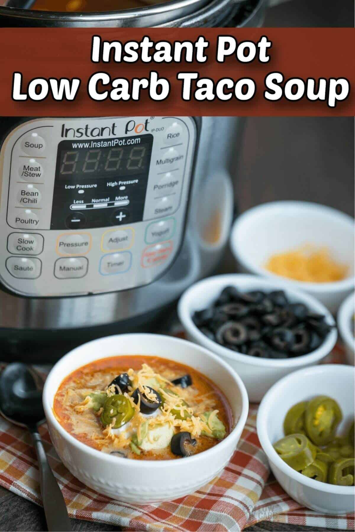instant pot low carb taco soup