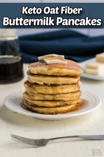 Oat Fiber Keto Buttermilk Pancakes - Low Carb Yum