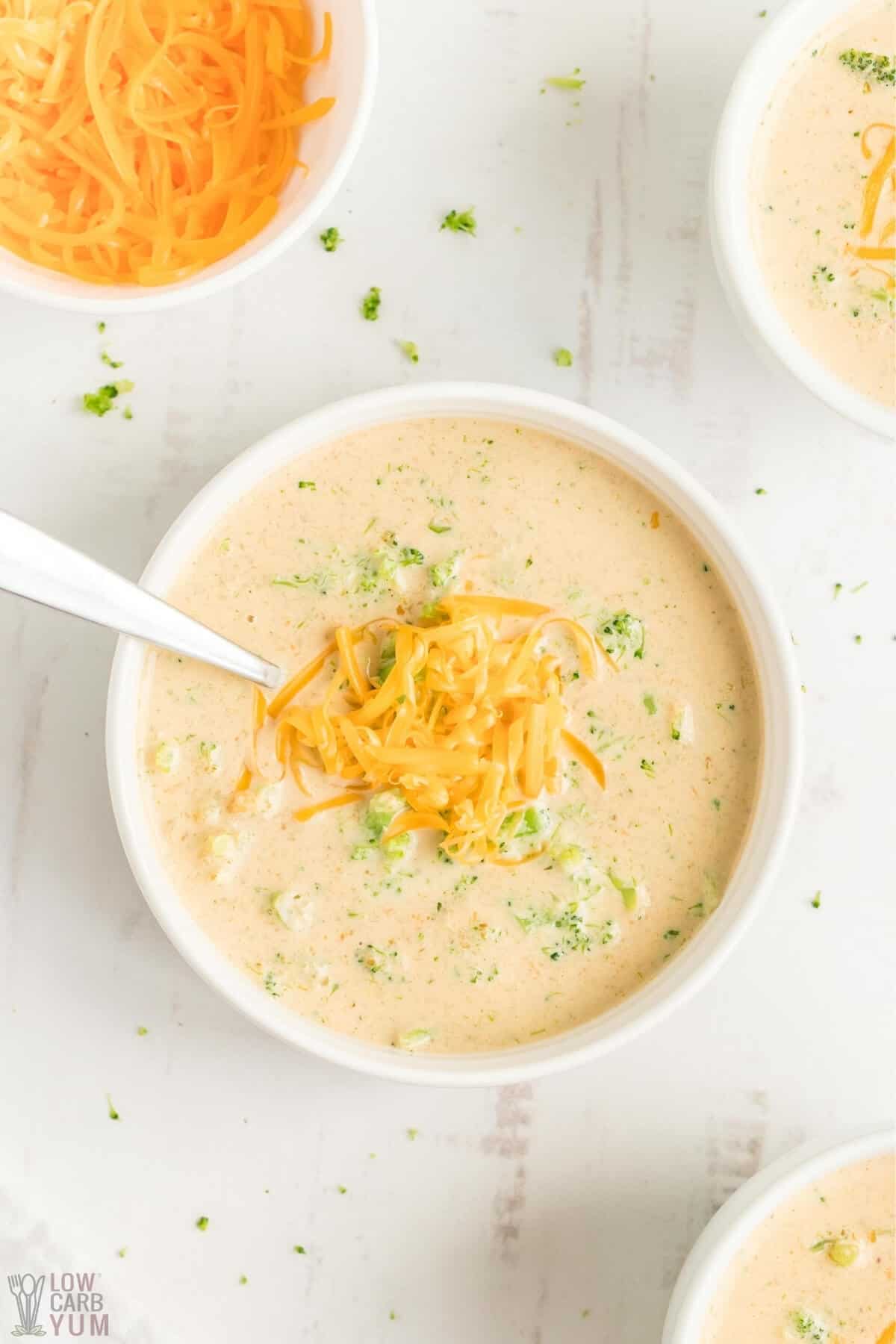 broccoli cheddar soup keto recipe